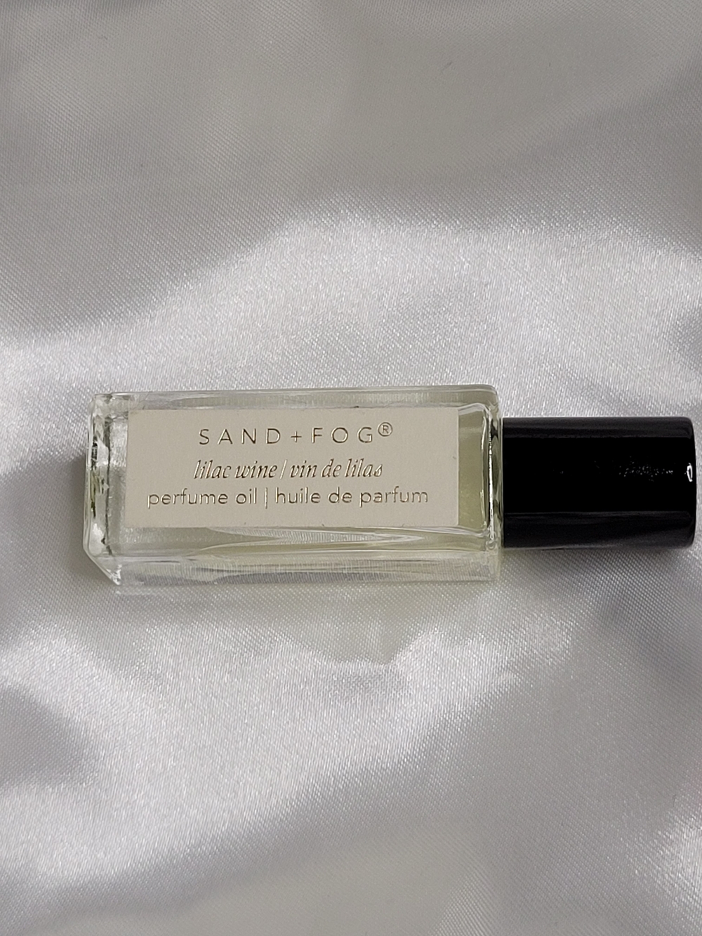 SAND + FOG Lilac Wine Perfume Oil Roll-On - Clear Bottle with Black Cap